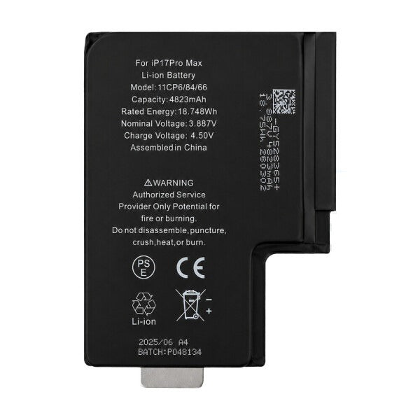 Batterij geschikt voor iPhone 17 Pro Max 4823mAh Li-Ion (OEM)