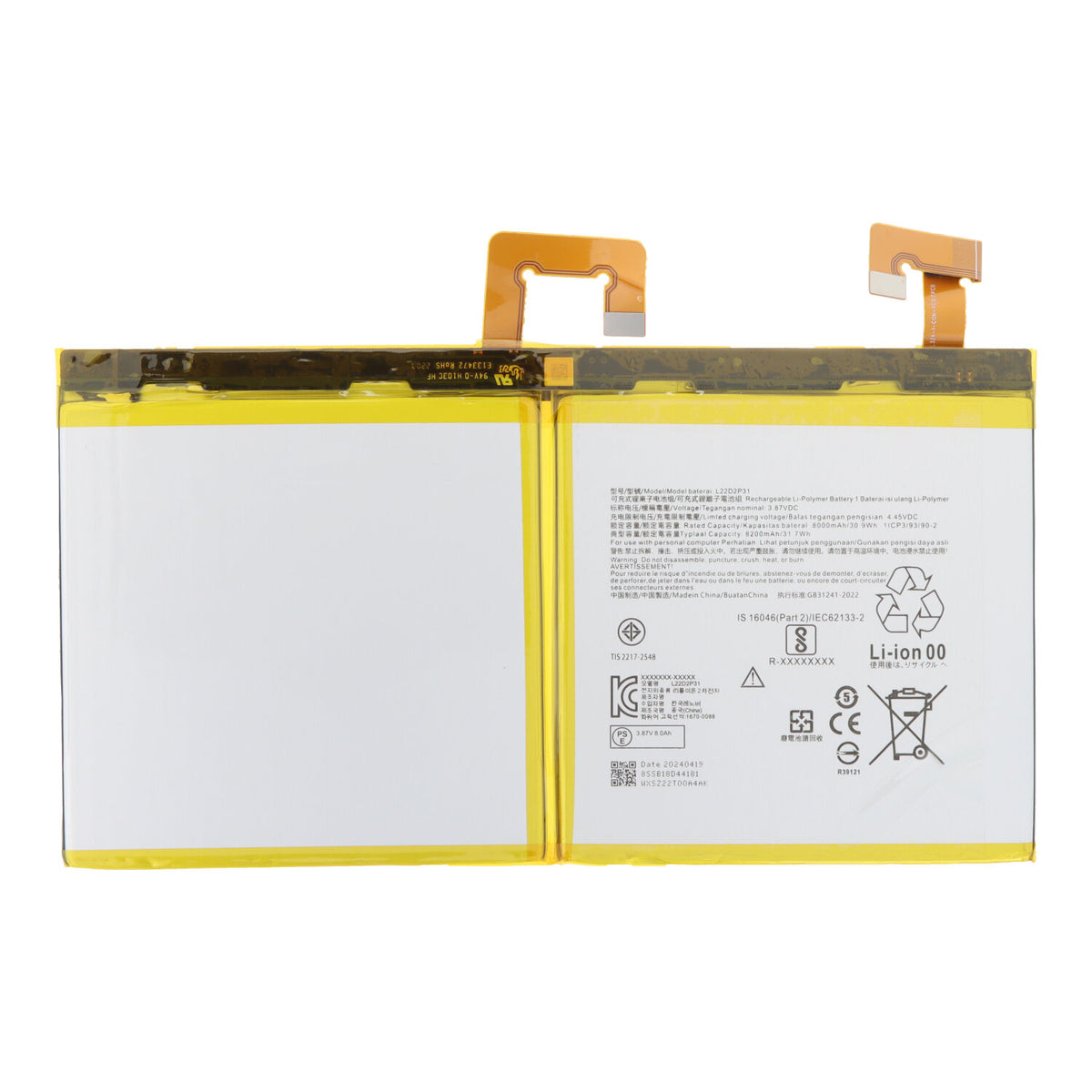 Batterij L22D2P31 geschikt voor Lenovo Tab P11 Pro Gen 2 TB-132FU