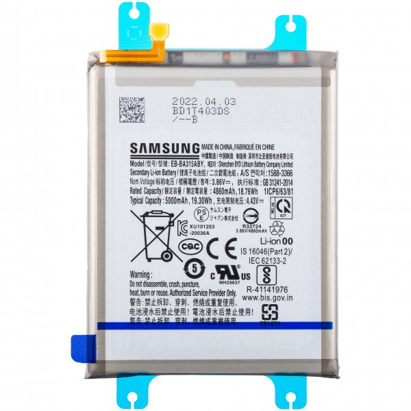 Batterij Samsung EB-BA315ABY 5000mAh SM-A225/A315/A325 Galaxy A22/A31/A32 GH82-22762A (Service Pack)
