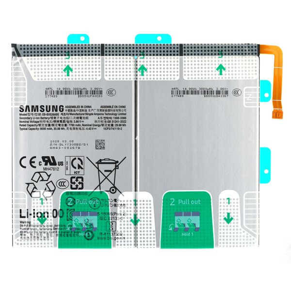 Batterij Samsung EB-BX526ABE Galaxy Tab S10 FE(Wi-Fi/5G) GH82-37144A (Service Pack)