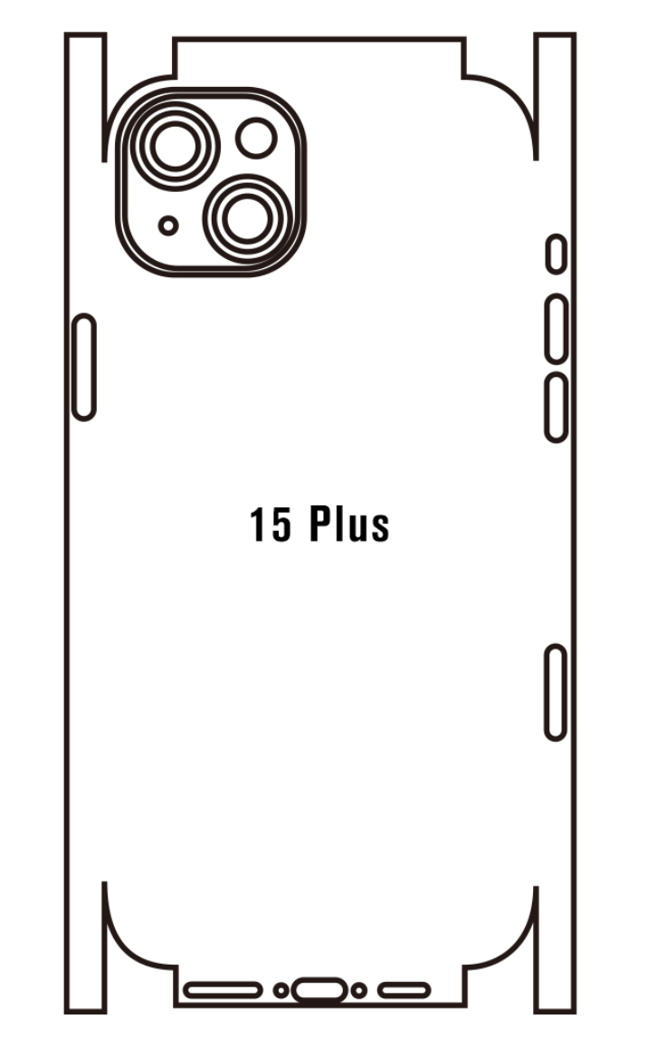 Beschermfolie achterkant Apple iPhone 15 Plus