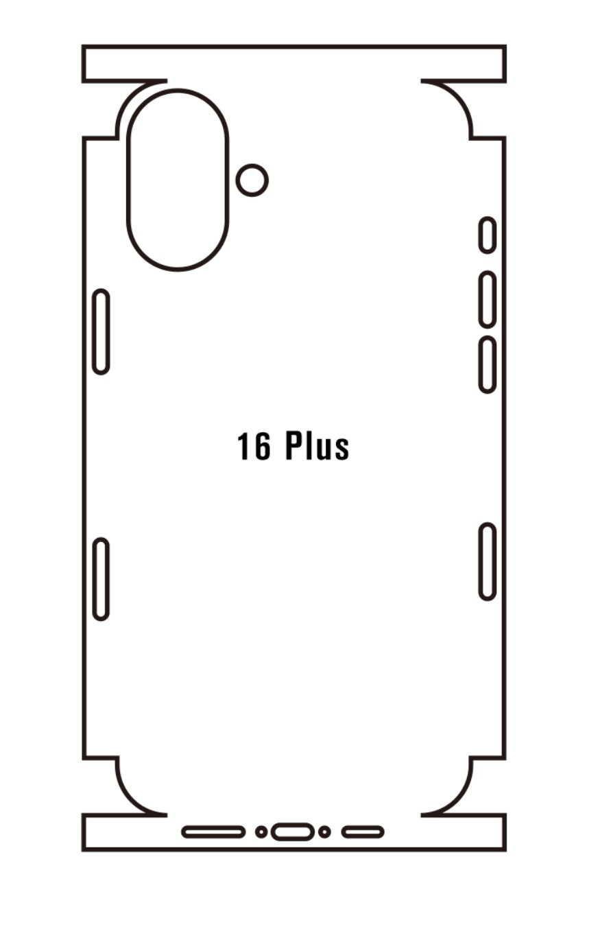 Beschermfolie achterkant Apple iPhone 16 Plus