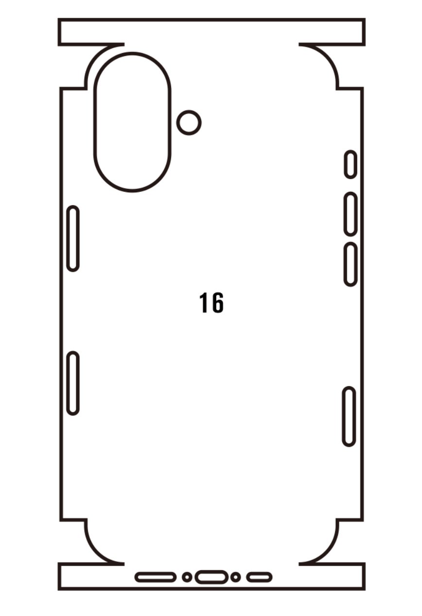 Beschermfolie achterkant Apple iPhone 16