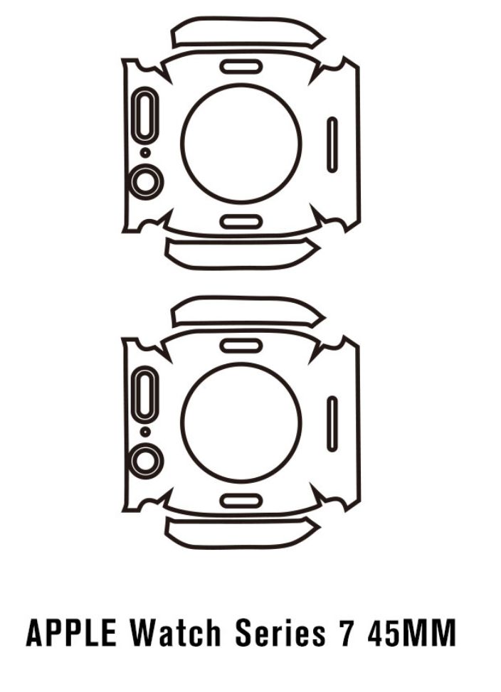 Beschermfolie achterkant Apple Watch Series 7 45mm 2 stuks