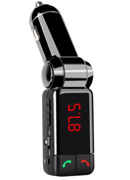 Bluetooth carkit met FM transmitter en USB lader