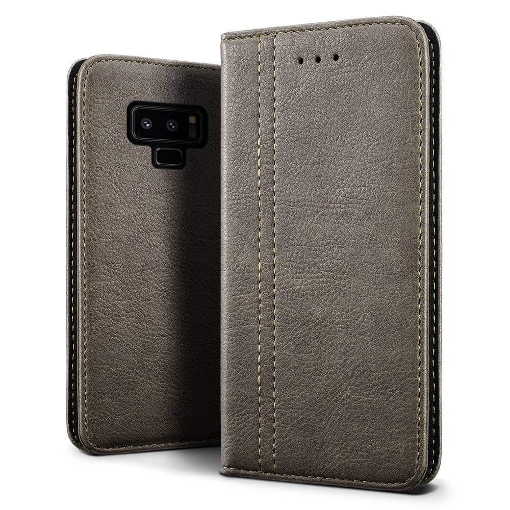 Book case leer Samsung Galaxy Note 9 donker bruin