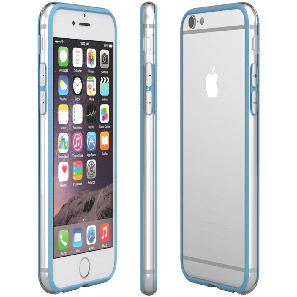 Bumper hoesje Apple iPhone 6 licht blauw