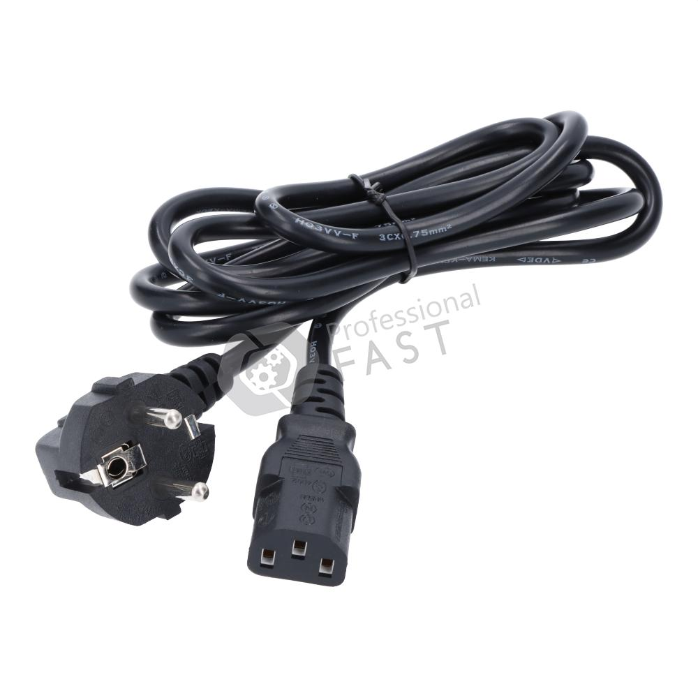 C13 stroom / voeding kabel voor o.a. PC, monitor, TV etc. - 1,5m