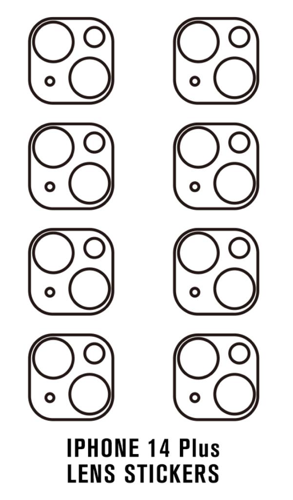 Camera lens protector (folie) iPhone 14 Plus - 8 stuks