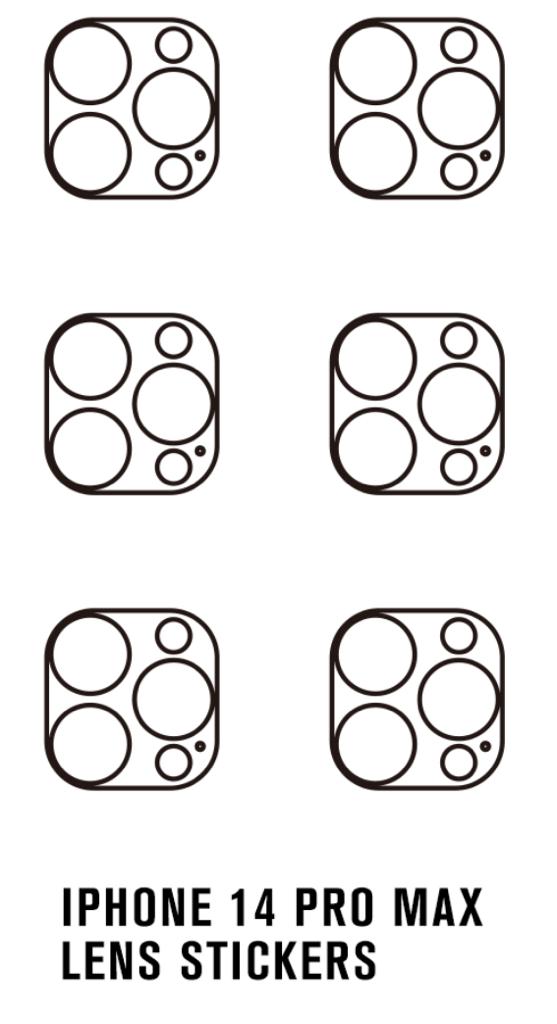 Camera lens protector (folie) iPhone 14 Pro Max - 6 stuks