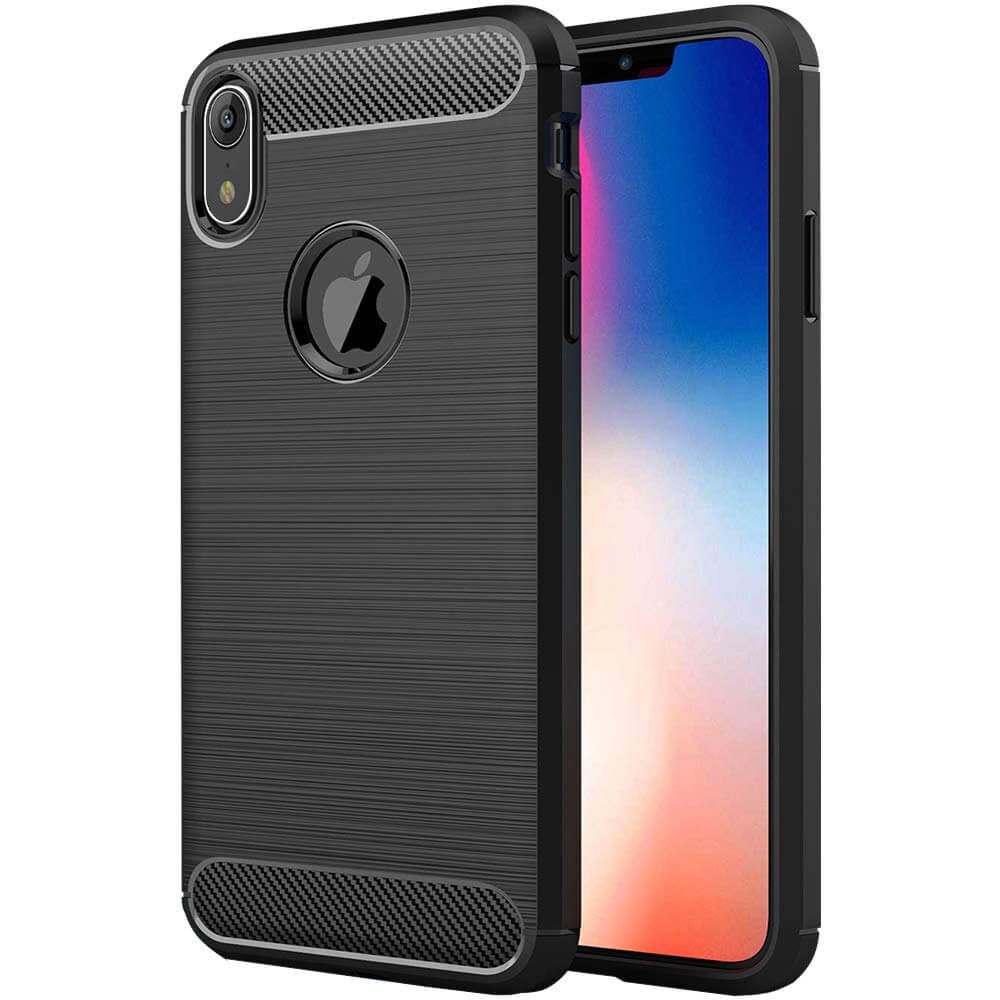 Carbon TPU hoesje Apple iPhone XR zwart