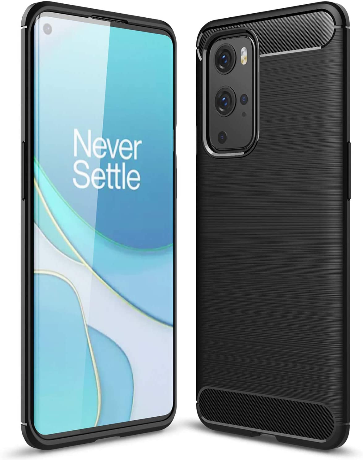 Carbon TPU hoesje OnePlus 9 Pro zwart