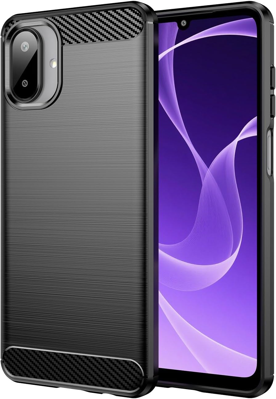 Carbon TPU hoesje Samsung Galaxy A07/A08 Zwart