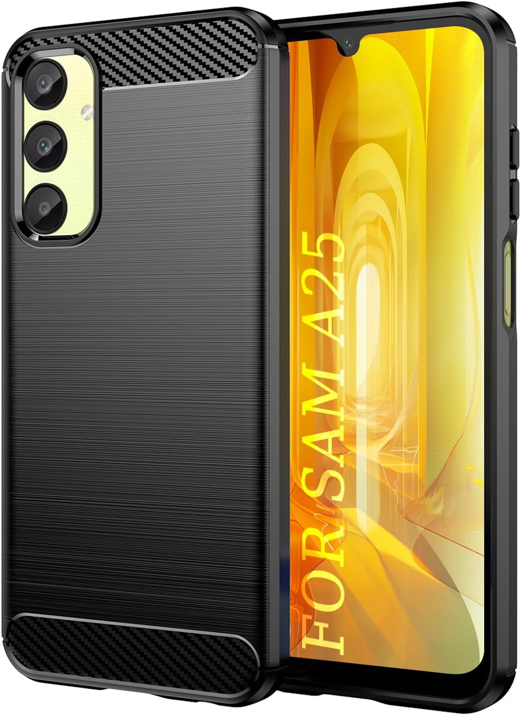 Carbon TPU hoesje Samsung Galaxy A25 zwart