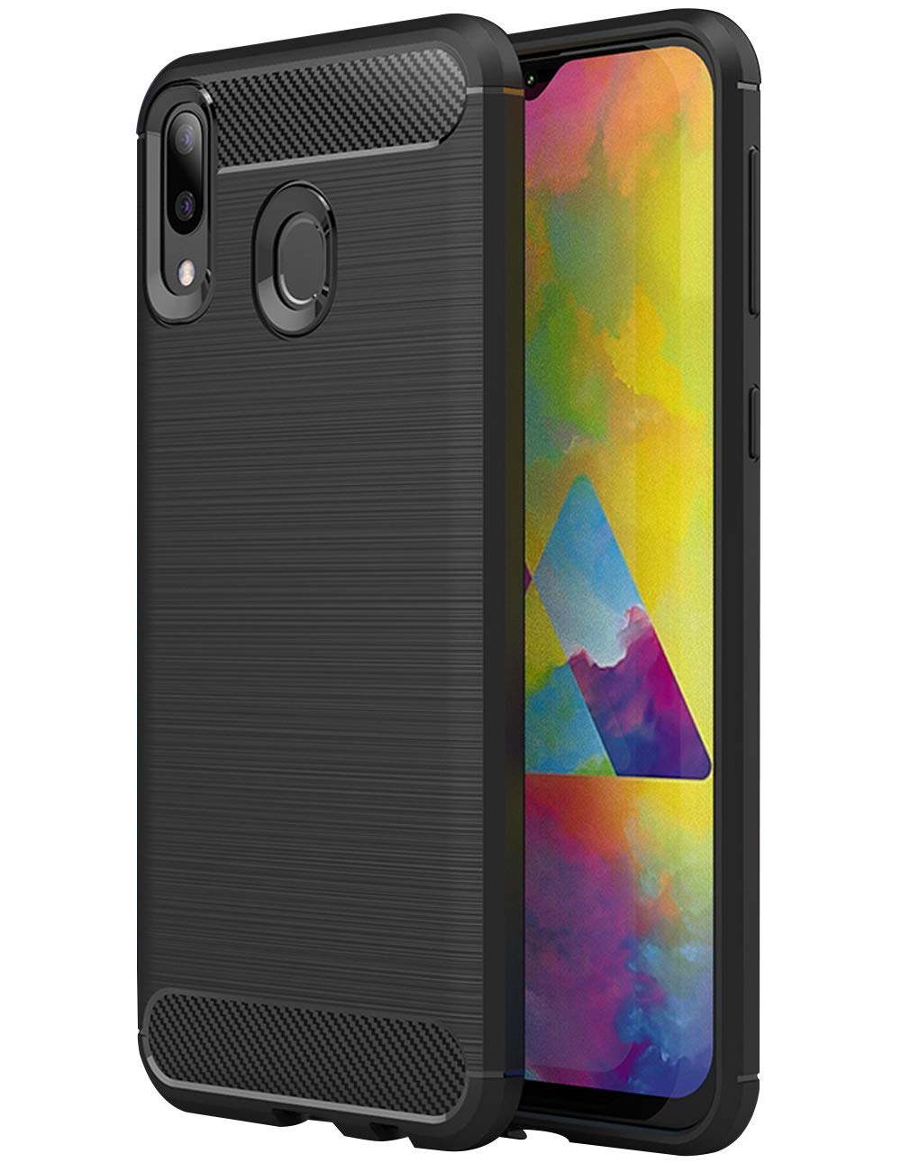 Carbon TPU hoesje Samsung Galaxy M20 zwart