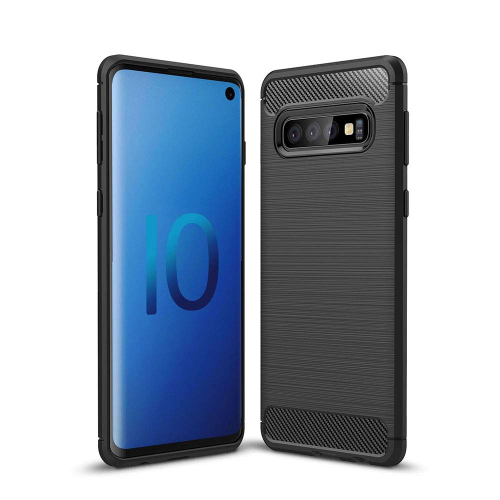 Carbon TPU hoesje Samsung Galaxy S10 zwart