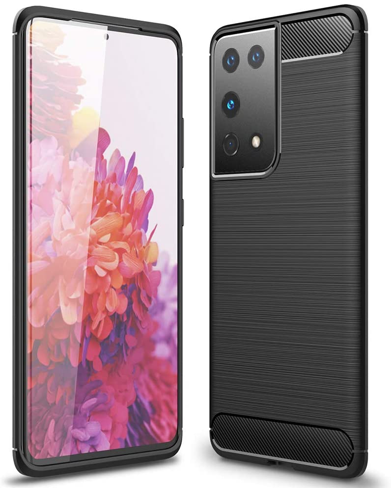 Carbon TPU hoesje Samsung Galaxy S21 Ultra zwart