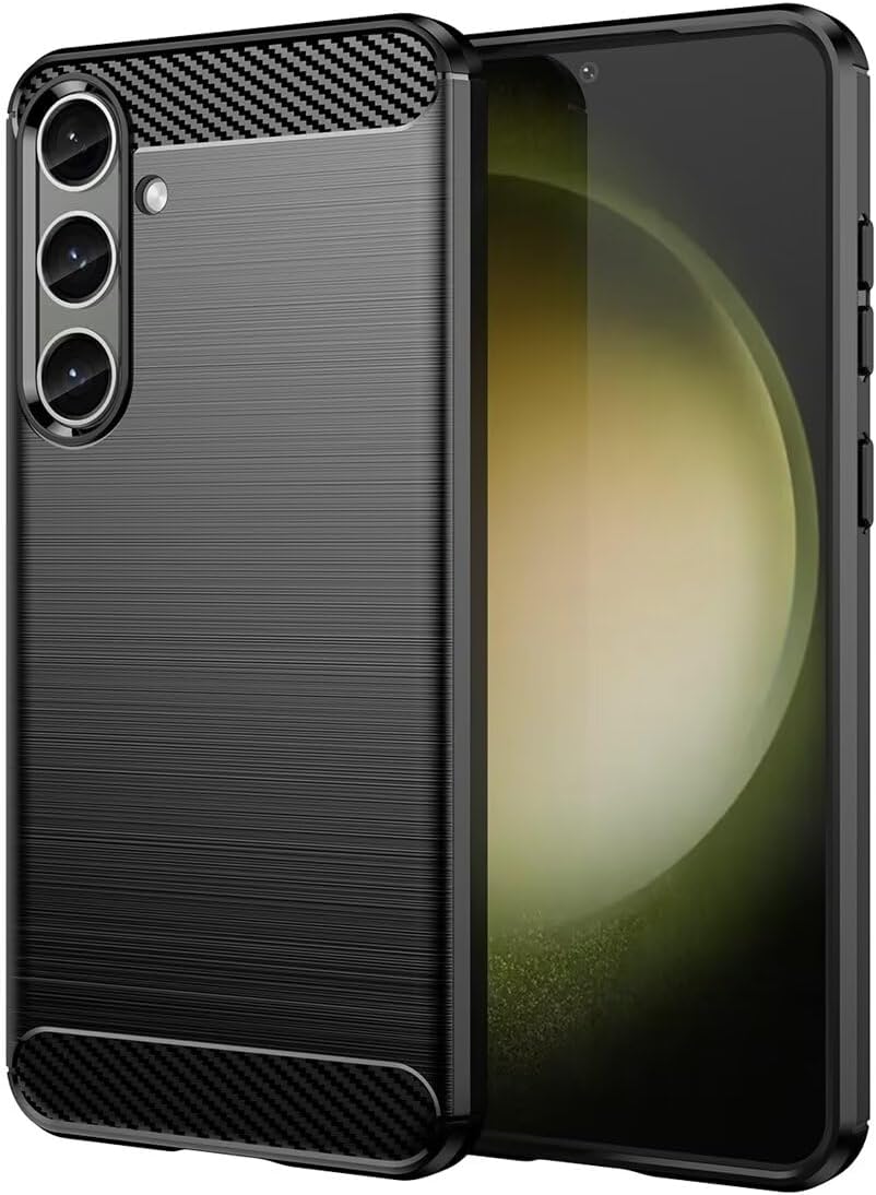 Carbon TPU hoesje Samsung Galaxy S24 zwart