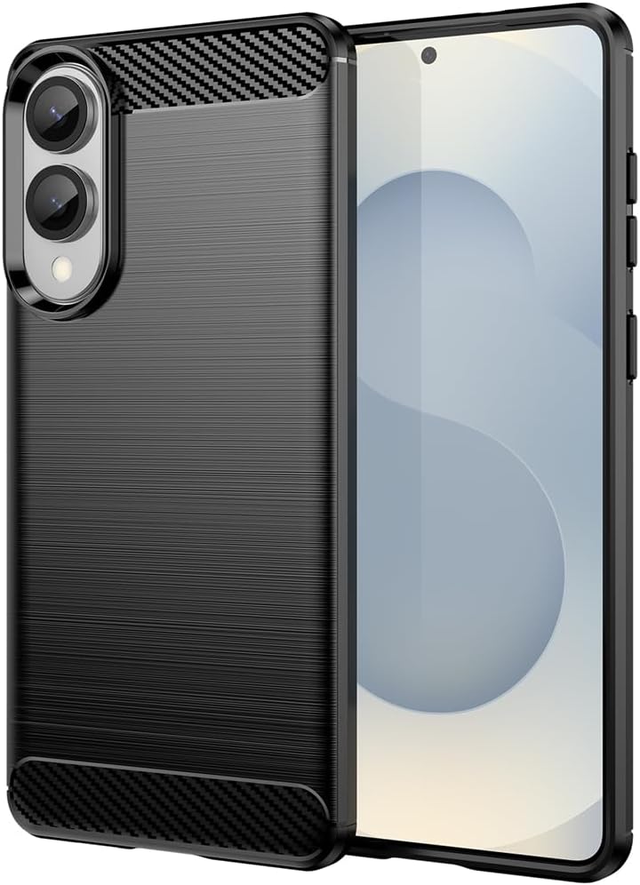 Carbon TPU hoesje Samsung Galaxy S25 Edge zwart