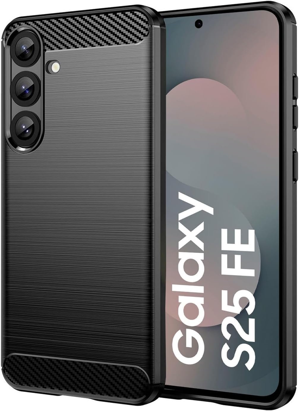Carbon TPU hoesje Samsung Galaxy S25 FE zwart