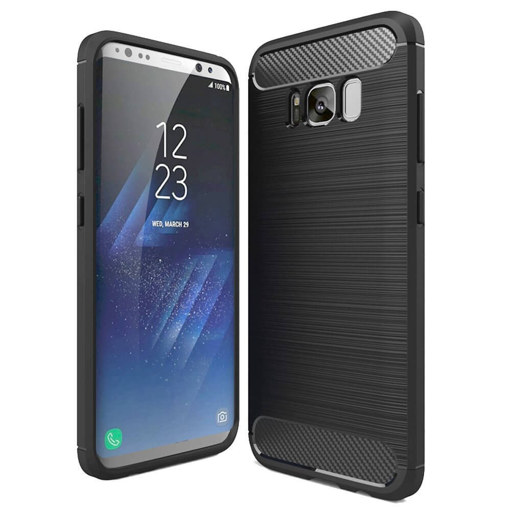 Carbon TPU hoesje Samsung Galaxy S8 zwart