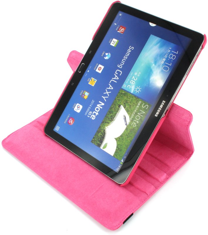Case met Stand draaibaar Samsung Galaxy Note 10.1 2014 roze