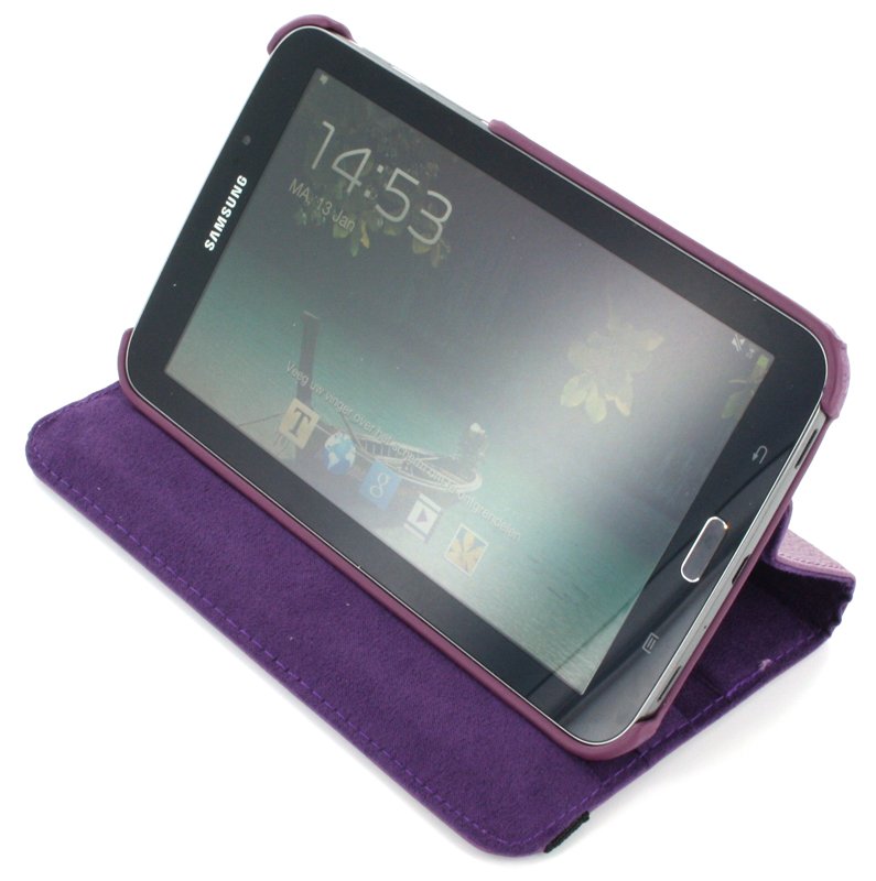 Case met Stand draaibaar Samsung Galaxy Tab 3 7.0 paars