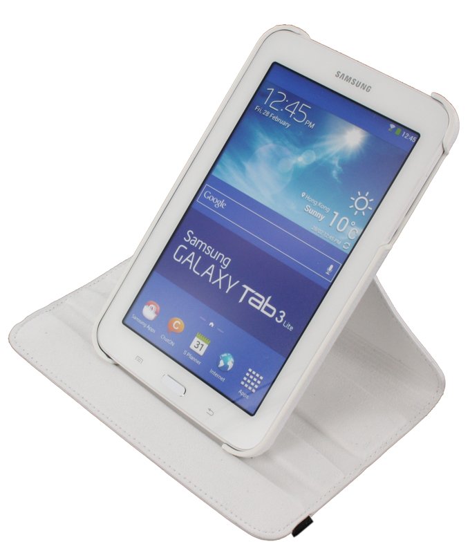 Case met Stand draaibaar Samsung Galaxy Tab 3 7.0 Lite wit