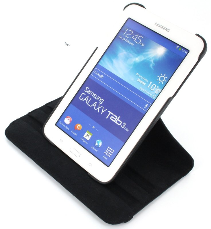 Case met Stand draaibaar Samsung Galaxy Tab 3 7.0 Lite zwart