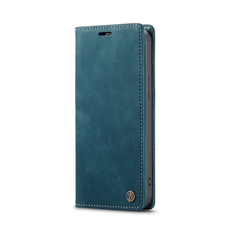 CaseMe book case leer - Apple iPhone 16e/17e - blauw