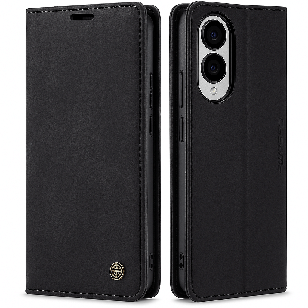 CaseMe book case leer - Samsung Galaxy S25 Edge - zwart