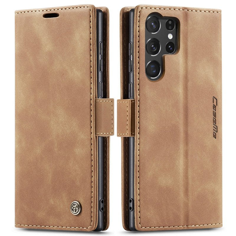 CaseMe book case leer - Samsung Galaxy S25 Ultra - licht bruin