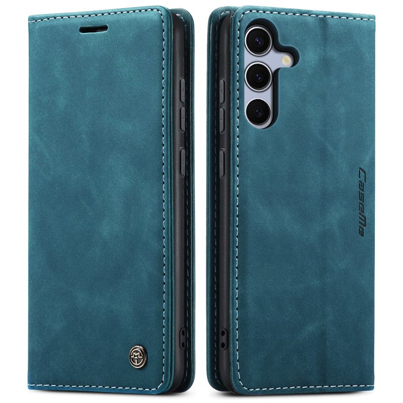 CaseMe book case leer - Samsung Galaxy S26 Plus - Blauw