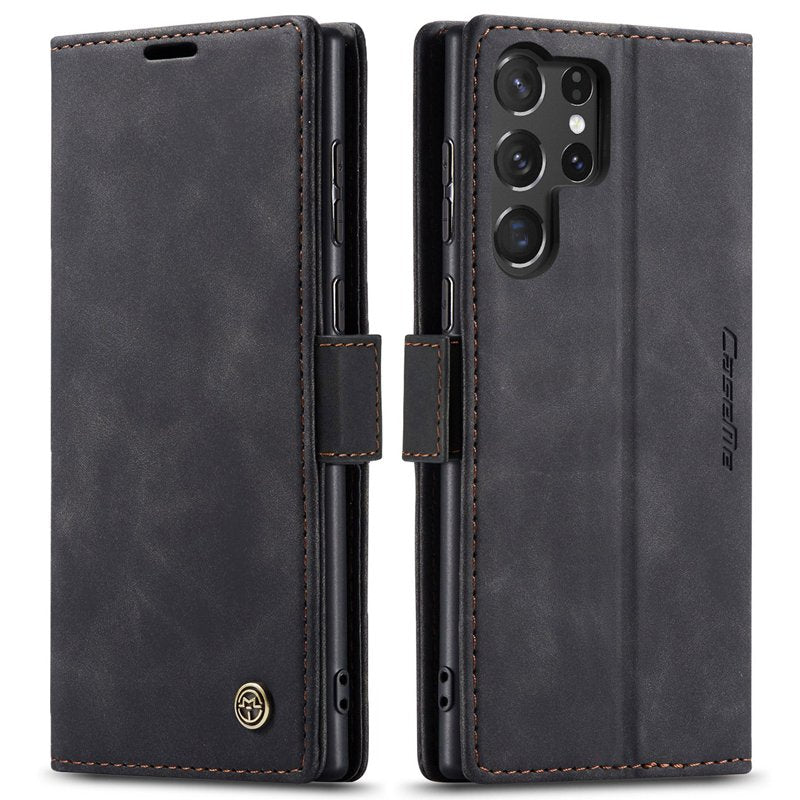 CaseMe book case leer - Samsung Galaxy S26 Ultra - Zwart