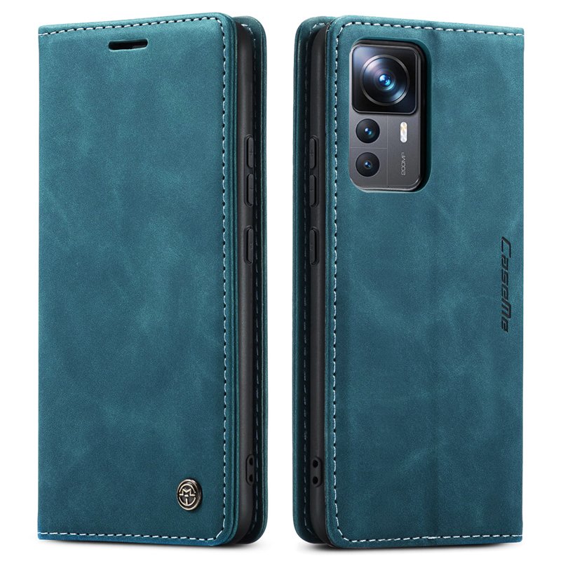 CaseMe book case leer - Xiaomi 12T/12T Pro - blauw