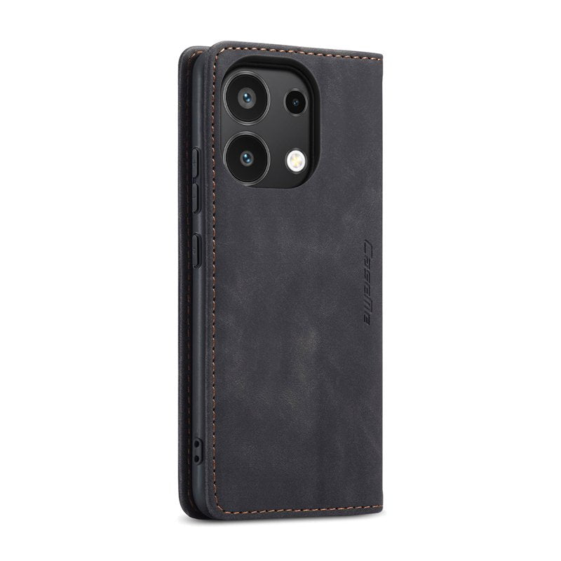 CaseMe book case leer - Xiaomi Redmi Note 13 4G - zwart