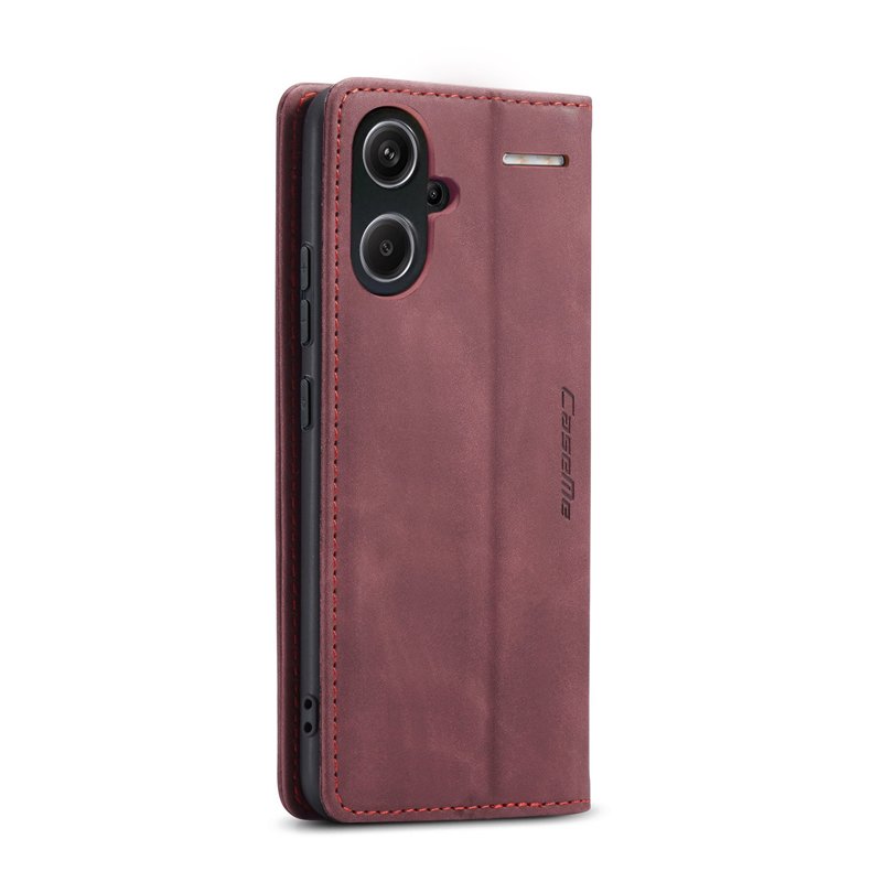 CaseMe book case leer - Xiaomi Redmi Note 13 Pro+ 5G - rood