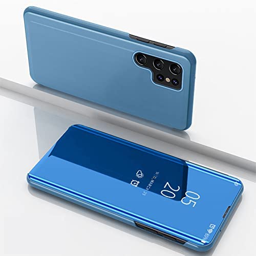 Clear View cover Samsung Galaxy S23 Ultra blauw