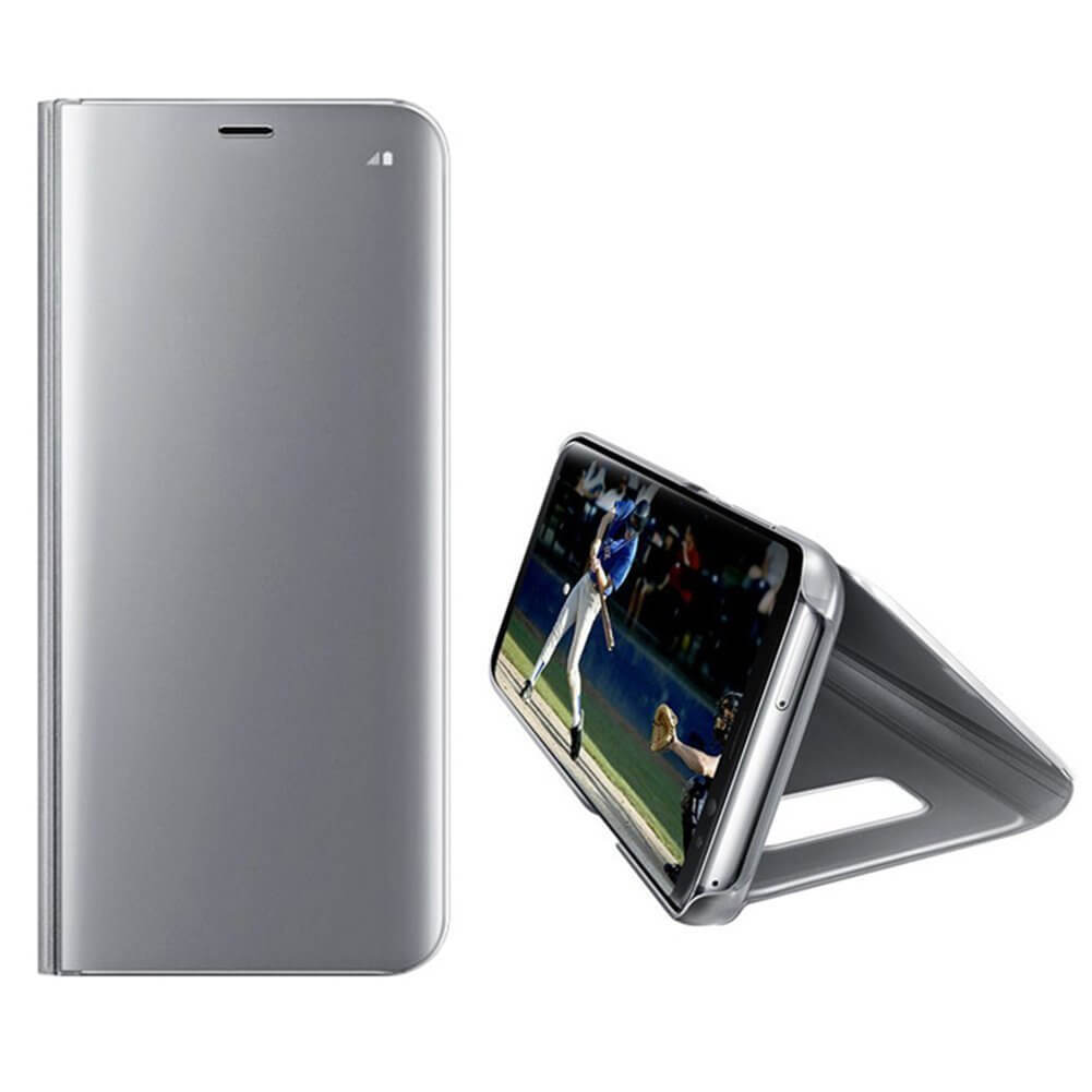 Clear View cover Samsung Galaxy S6 Edge Plus zilver