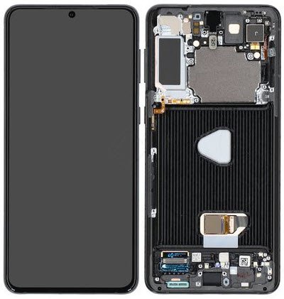 Display module Samsung Galaxy S21+ zwart (Service Pack)