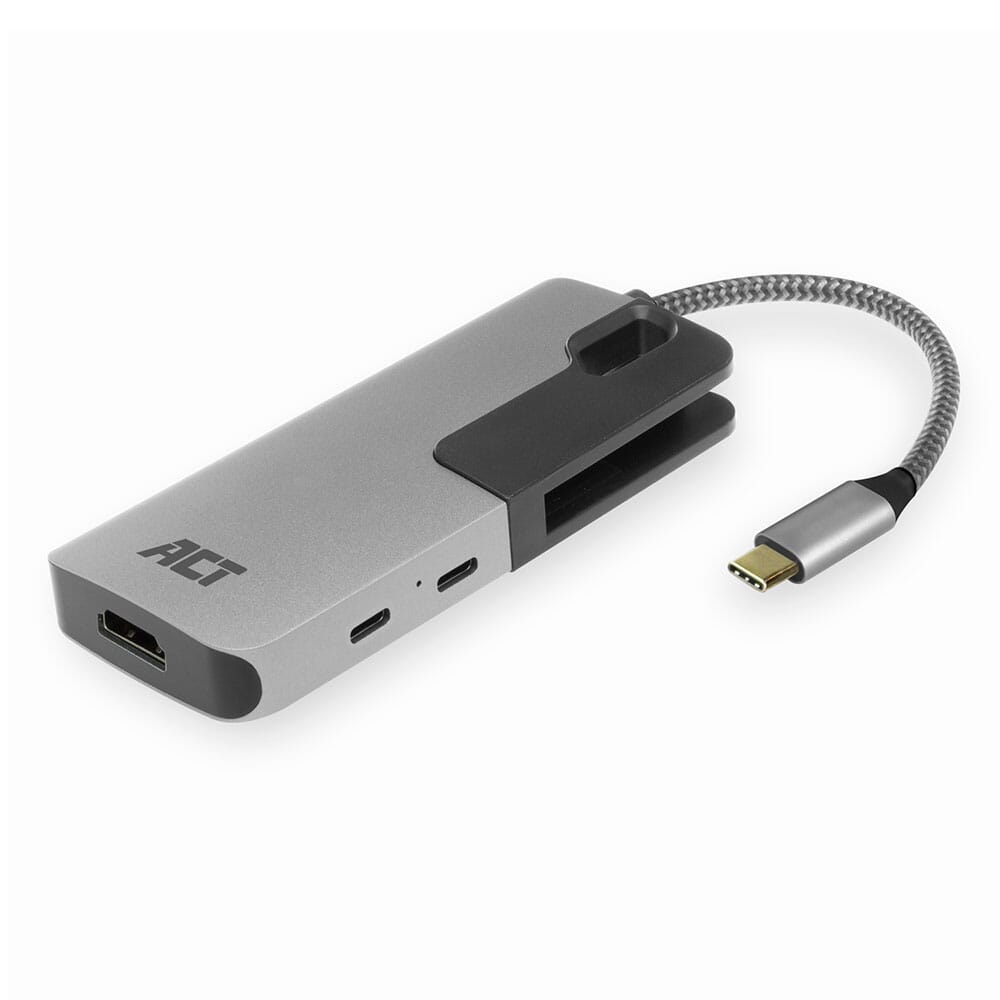ACT USB-C naar HDMI female multiport adapter