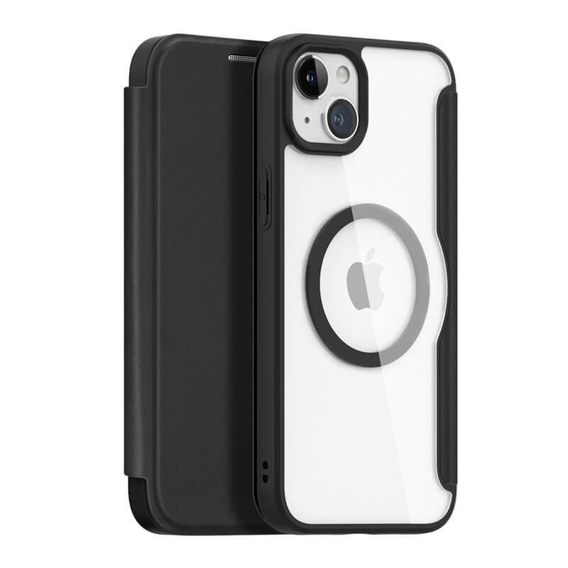 DUX DUCIS Skin X Pro Series Magsafe wallet hoesje iPhone 15 Plus zwart