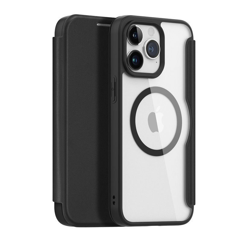 DUX DUCIS Skin X Pro Series Magsafe wallet hoesje iPhone 15 Pro Max zwart