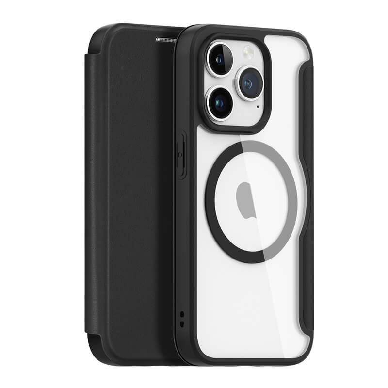 DUX DUCIS Skin X Pro Series Magsafe wallet hoesje iPhone 15 Pro zwart