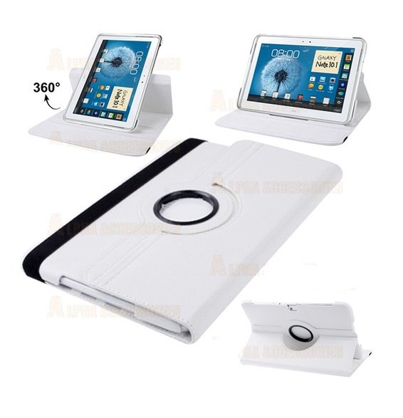 Case met Stand draaibaar Samsung Galaxy Note 10.1 wit