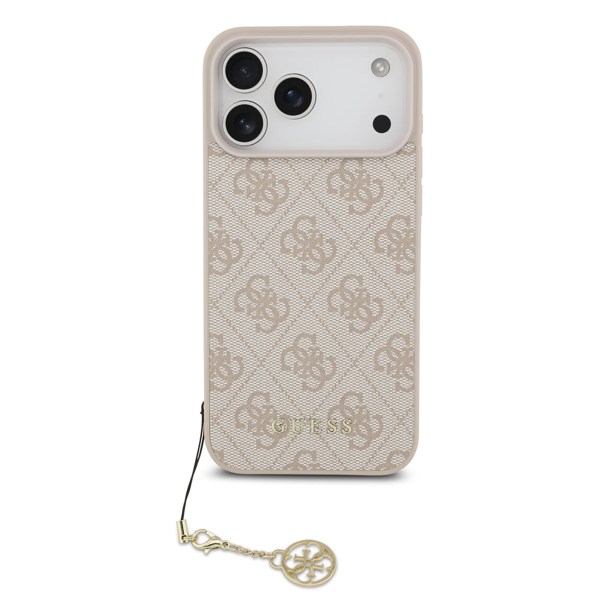 Guess 4G Charm MagSafe Case iPhone 17 Pro Max/18 Pro Max Tone on Tone Roze