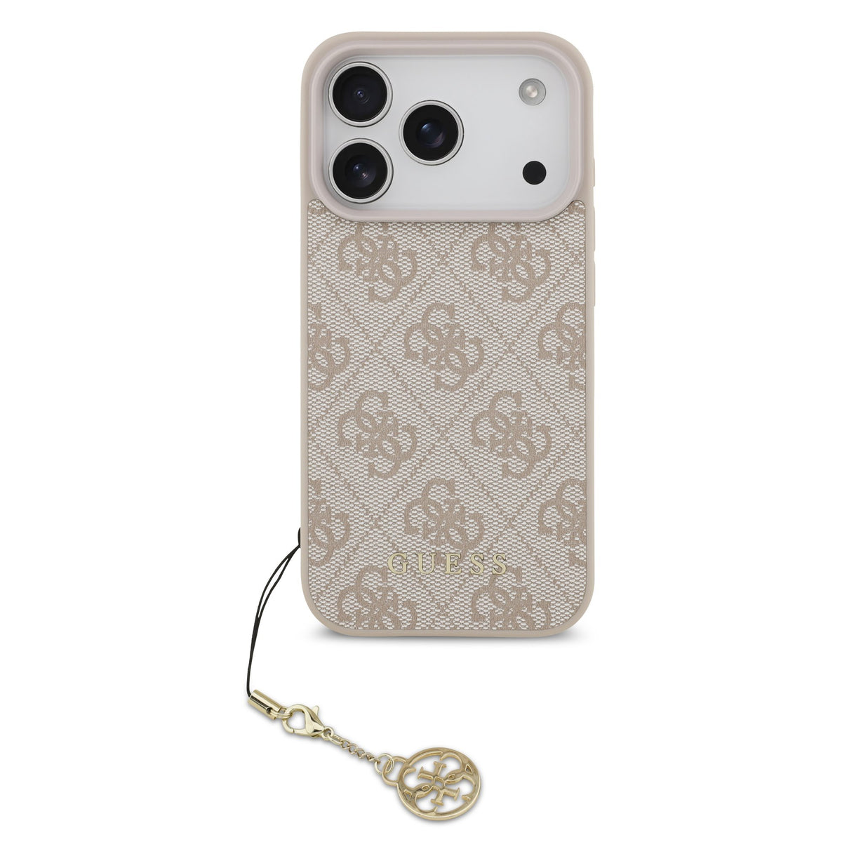 Guess 4G Charm MagSafe Case iPhone 17 Pro/18 Pro Tone on Tone Roze