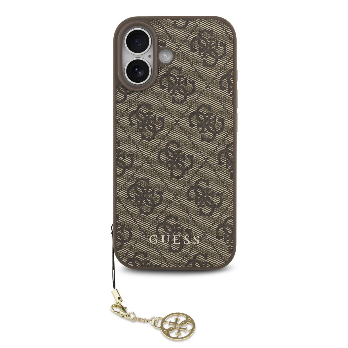 Guess 4G Charm MagSafe Case iPhone 17 Tone on Tone Bruin