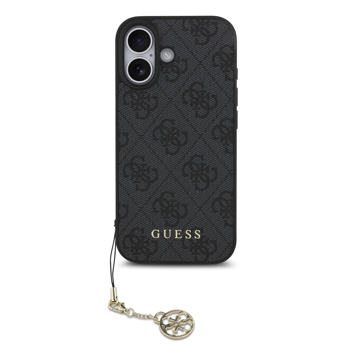 Guess 4G Charm MagSafe Case iPhone 17 Tone on Tone Grijs