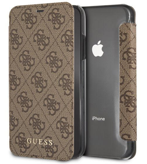 Guess Charms Book Case 4G iPhone X/XS bruin GUFLBKPXGF4GBR